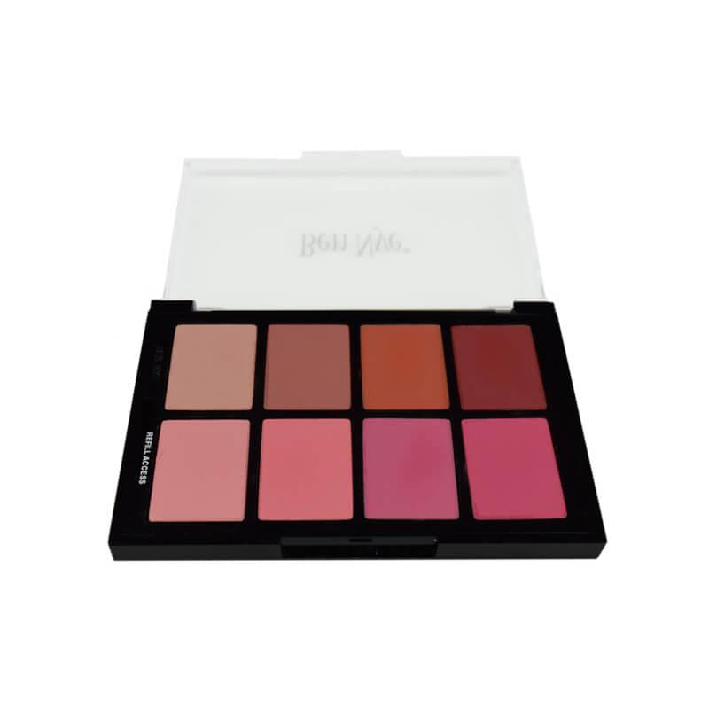 Ben Nye Studio Color Fashion Blush Palette (STP-63) - 8 Matte Makeup Shades