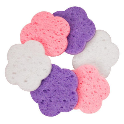 Cute Flower Shaped Facial Compressed Sponge, 20pcs/set?Floral Design Face Scrubber Facial Cleanser Sponge for Home & Travel Use