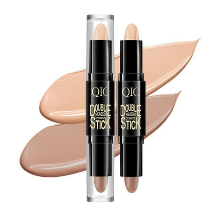 2 In 1 Double-end Highlight & Contour Stick, Versatile Makeup Balm Stick For Highlighting, Brightening, Contouring, Concealing, Shadow Drawing, Portable Multifunctional Makeup Stick