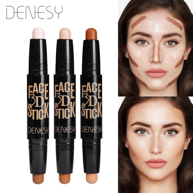 Double Head Contour Stick (1 Piece), Long-lasting, Dual-purpose & Non-fading Matte Highlighter Shadow Pen For Creating Three-dimensional Makeup