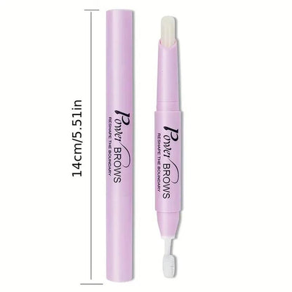 Eyebrow Wax with Brush, Transparent Waterproof Long Lasting Eyebrow Wax Pen for Feathered Fluffy Eyebrow Shaping Styling Makeup Pencil