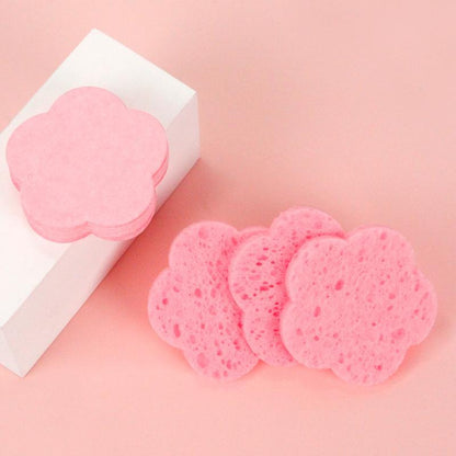 Cute Flower Shaped Facial Compressed Sponge, 20pcs/set?Floral Design Face Scrubber Facial Cleanser Sponge for Home & Travel Use