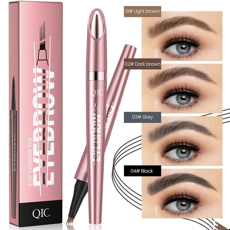 Long Lasting Eyebrow Pencil, Sweat Proof High Pigmented Brow Shading and Filling Pencil, 1 count Liquid Eyebrow Pen, Waterproof Brow Pen with Micro-Fork Tip,  Makeup Tool