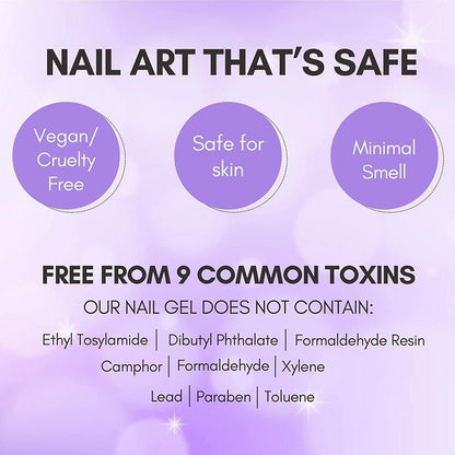 Poly Nail Extension Gel Kit Long Lasting Hard Gel for Nail Building Purple DIY GIFT Nail Art Nail Care Nail Polish Clear Color Flowers Salon Cutics Glossy Manicure Cosmetic