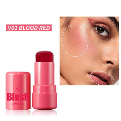 Long Lasting Blush, Multifunctional Blush Stick for Face, Easy Coloring Lip Sticks and Rouge, Moisturizing Lip Stick, Suitable for All Occasions Makeup, Girls and Women Makeup Accessories