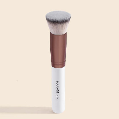 Flat Top Round Brush for Foundation, Strong Powder Grip Makeup Brush with Fine Bristles for Liquid, Powder, Summer Makeup, Cosmetic Tool