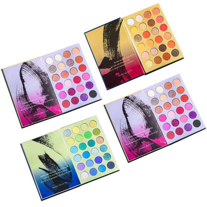 72 Colors Matte & Glitter Eye Shadow Palette, 1 Count Glittering Eye Makeup Powder for Summer, High Pigmented Shimmering Blendable Eye Makeup Products