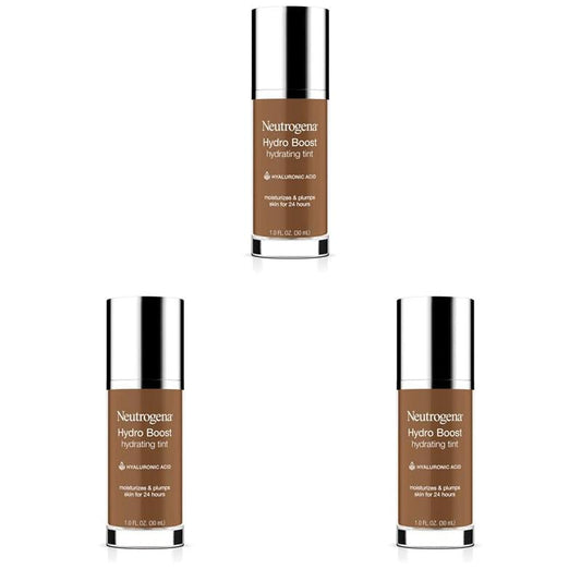 Neutrogena Hydro Boost Hydrating Tint with Hyaluronic Acid, Lightweight Water Gel Formula, Moisturizing, Oil-Free & Non-Comedogenic Liquid Foundation Makeup