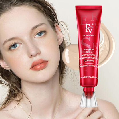 30 ML FV Red Ginseng  Liquid Foundation -  | Oil Control, Long-lasting, Hydrating, Matte Finish, Medium Coverage