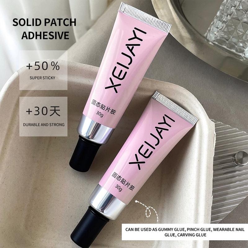 Solid Nail Glue Gel for Press On Nails Acrylic Manicure