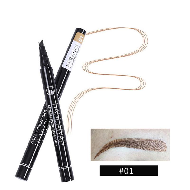 4-claw Waterproof Long Lasting Eyebrow Pen, 3 Counts/set Eyebrow Tint Eye Brow Styling Brush, Eye Brow Shading & Filling Pen, Makeup Tool for Women