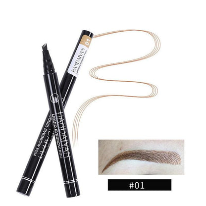 4-claw Waterproof Long Lasting Eyebrow Pen, 3 Counts/set Eyebrow Tint Eye Brow Styling Brush, Eye Brow Shading & Filling Pen, Makeup Tool for Women