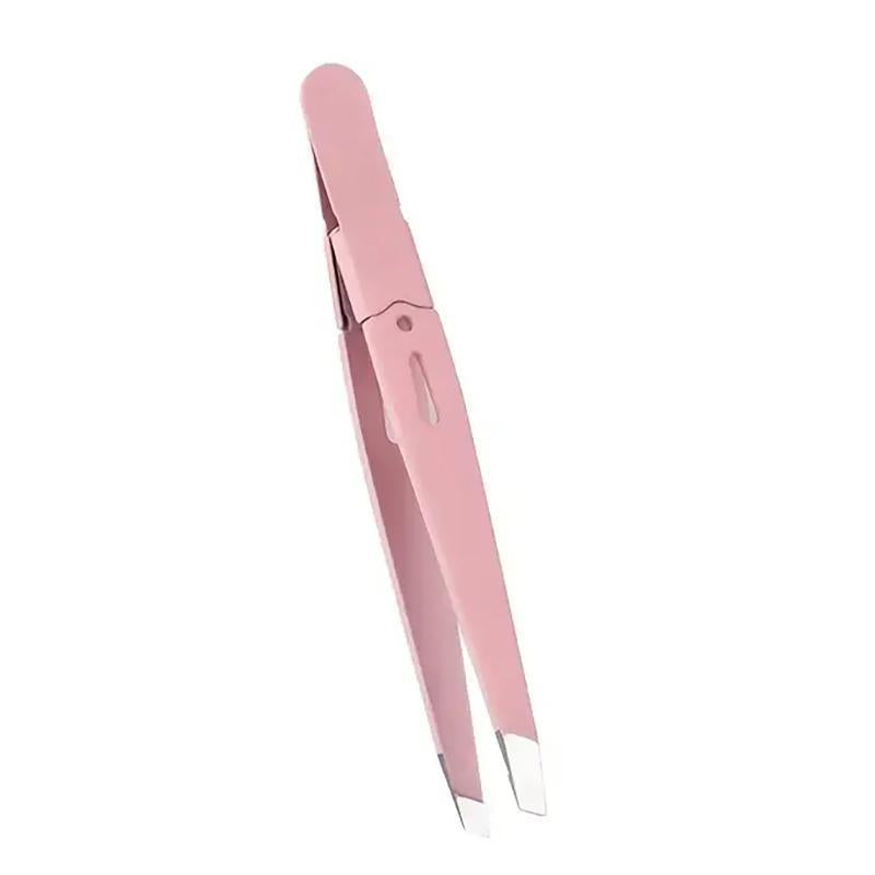 1 Piece Multi-color Stainless Steel Eyebrow Tweezers, Flat Slant Eyebrow Clips, Precision Eyebrow Hair Remover Tool For Home & Beauty Salon