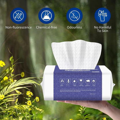 Summer Comfort Disposable Facial Cleaning Towel, 100pcs/pack Gentle Facial Wash Cloth for Sensitive Skin, Lint- Free Facial Tissue for Cleansing, Skincare and Makeup Remover, Dry Wipes, Skincare Tools