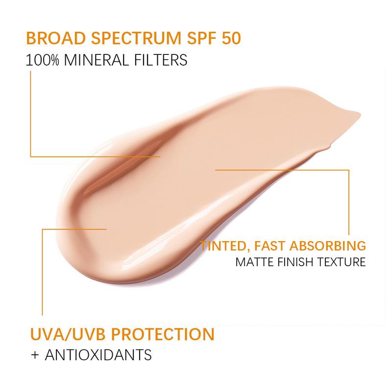 All-In-One Face Sunscreen and Foundation, 50ml All Skin Types SDF 50+ Facial Skincare Comfort Skin Repair