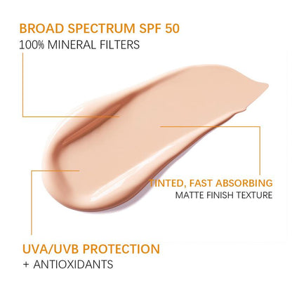 All-In-One Face Sunscreen and Foundation, 50ml All Skin Types SDF 50+ Facial Skincare Comfort Skin Repair