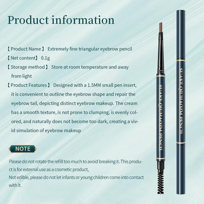 Double-ended Eyebrow Pencil, Waterproof Long Lasting Eyebrow Pencil, Brow Shading & Filling Pencil For Travel, Outing, Daily Use