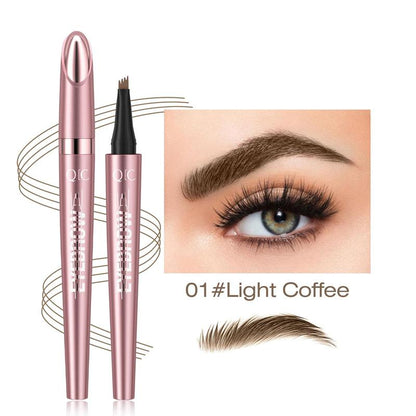 Waterproof Eyebrow Pencil, Long Lasting Eyebrow Liquid Pencil, Brow Styling Brush, Sweat Proof High Pigmented Brow Shading and Filling Pencil, Makeup Tool Easy To Apply