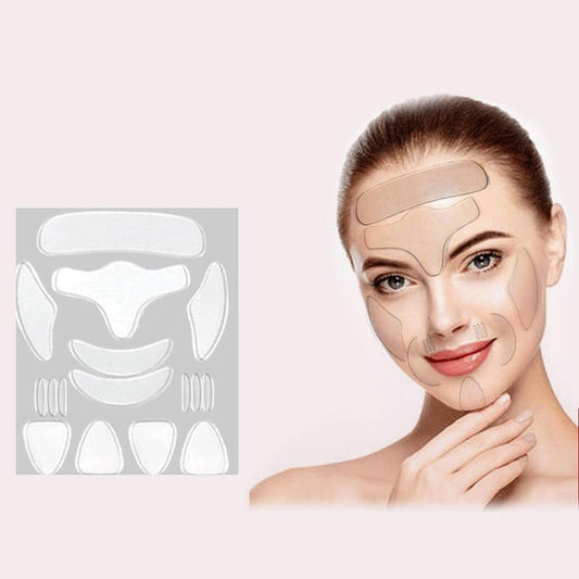 16 In 1 Anti Aging Skin Care Patch, 1 Set Anti Wrinkle Silicone Face Patch, Skincare Tools For Women