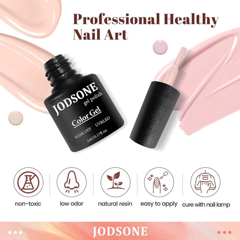 JODSONE Gel Nail Set 20 Colors High Shine Gorgeous Gel Polish Base Top Matte Coat Nice Gifts Show Charm