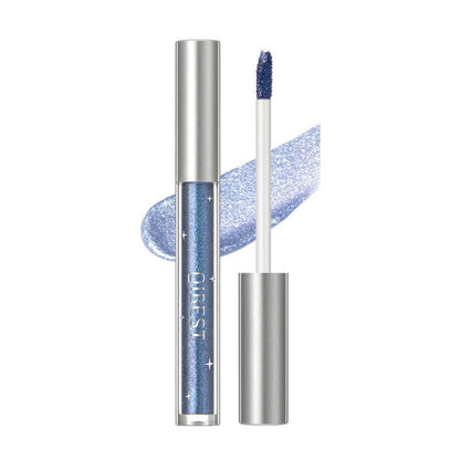 Glitter Liquid Eyeshadow, Long Lasting Shimmering Eye Shadow, High Pigmented Glittering Brightening Highlighting Liquid Stick for Eye Makeup