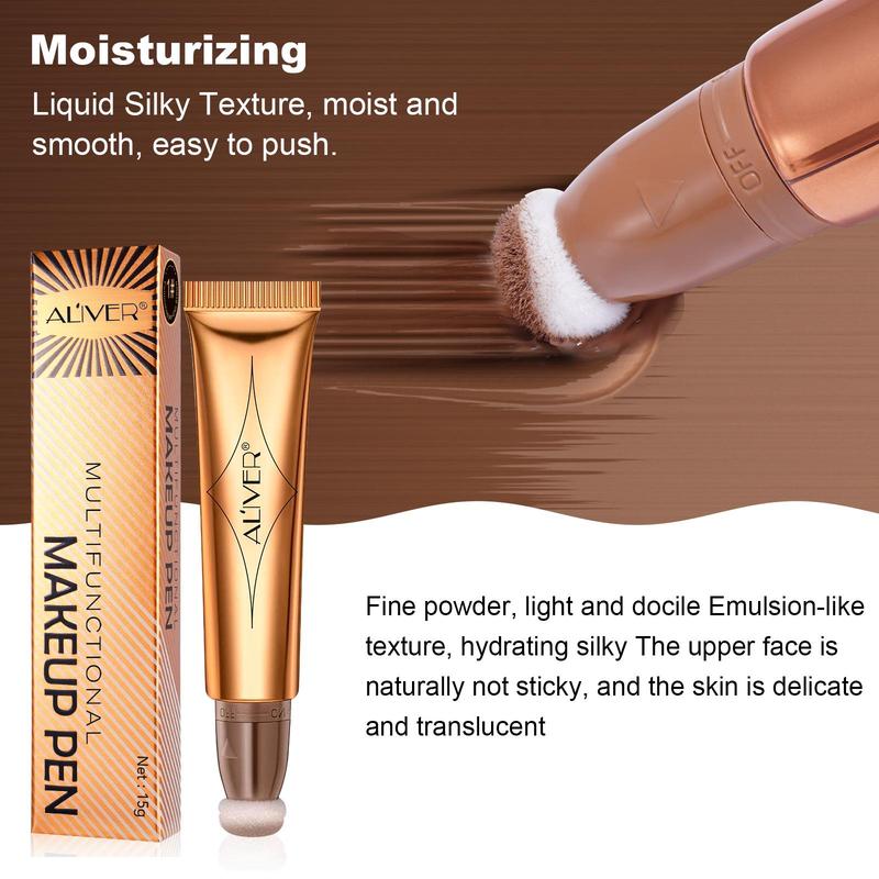 Long-lasting Liquid Foundation, 1 Piece Moisturizing Full Coverage Foundation, Lightweight Concealer Foundation For All Skin Types