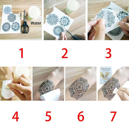 Animal & Flower Pattern Temporary Tattoo Sticker, 44pcs/set Fake Tattoo Sticker, Body Art Sticker for Men & Women