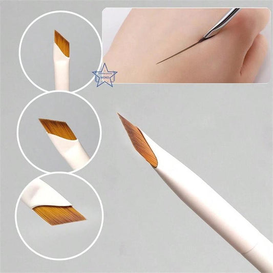 Eyeliner Brush for Summer Gift, 2 Counts Ultra Fine Angled Eyeliner Brush, Flat Angle Eyebrow Brush, Precision Detail Brush, Suitable for Eye And Under Eye Cosmetic Makeup Tool, Back To School Trending Products