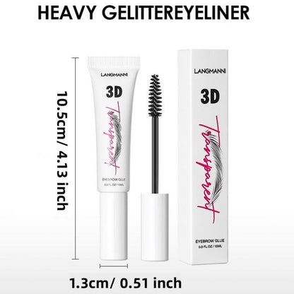 3D Eyebrow Gel, 1 Count Transparent Eyebrow Styling Glue, Long Lasting Eyebrow Gel, Eyebrow Makeup Tool, Eye Brow Makeup Product