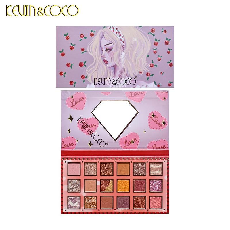 18 Color Eyeshadow Palette, Matte & Shimmer Eyeshadow Palette with Mirror, Multifunctional Eye Makeup Product for Daily Use