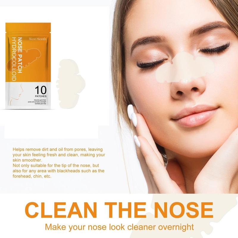 Nose Pimple Patch, 10pcs Nose Blackhead Cleaning Patch, Deep Cleansing Nose Patch, Acne Patch, Face Skin Care Product, Back to School