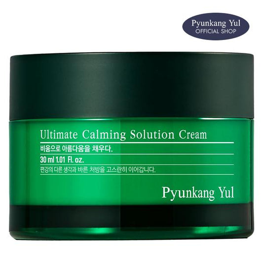 [Official Product] Pyunkang Yul Ultimate Calming Solution Cream, Korean Moisturizer Face Cream w/ Centella Asiatica, Tea Tree & Honeysuckle Extracts, Hypoallergenic Face Moisturizer for Women & Men (1.01 fl oz)