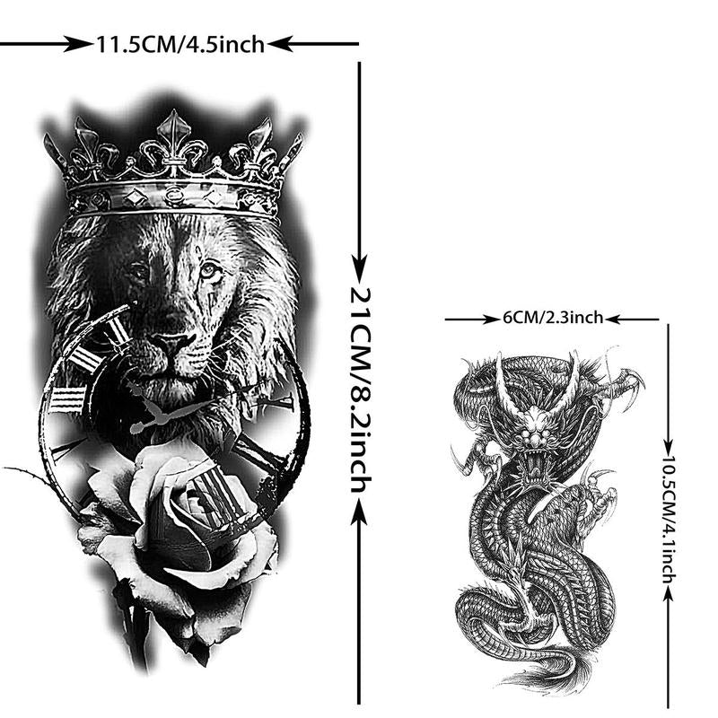 Creative Animal & Flower Pattern Temporary Tattoo Sticker, 68pcs/set Fake Tattoo Sticker, Body Art Decoration for Men & Women