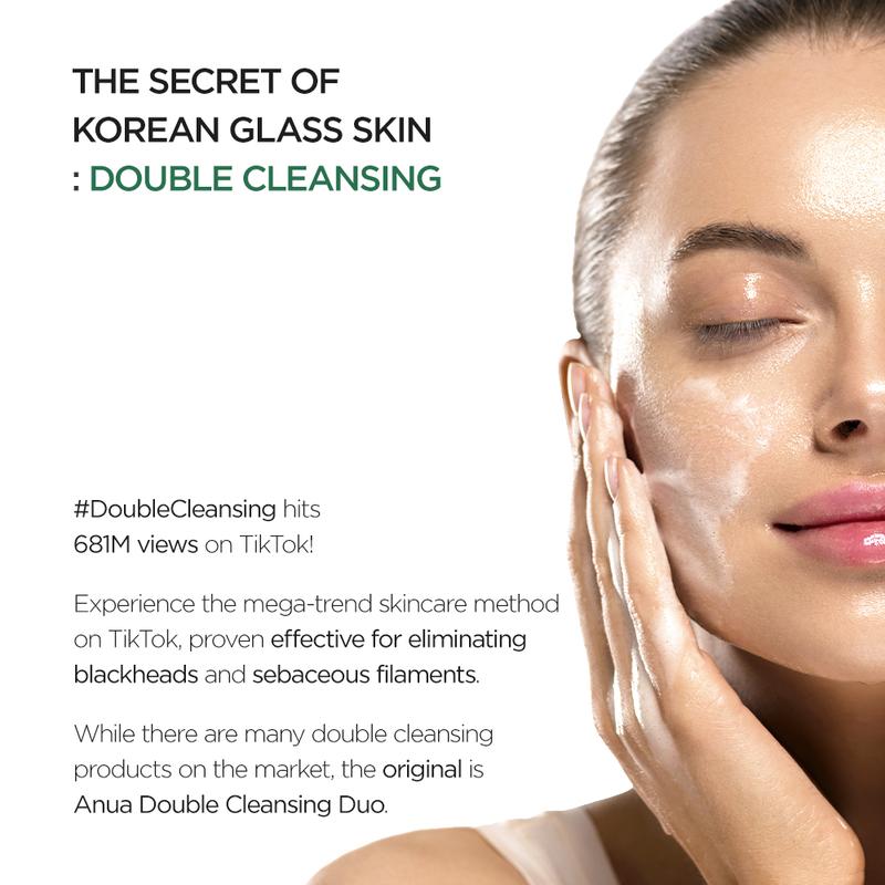 [Anua Official Shop] Double Cleanser Duo for Facial Cleansing Foam Korean