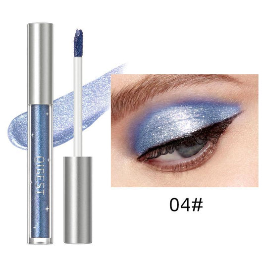 Glitter Liquid Eyeshadow, Long Lasting Shimmering Eye Shadow, High Pigmented Glittering Brightening Highlighting Liquid Stick for Eye Makeup