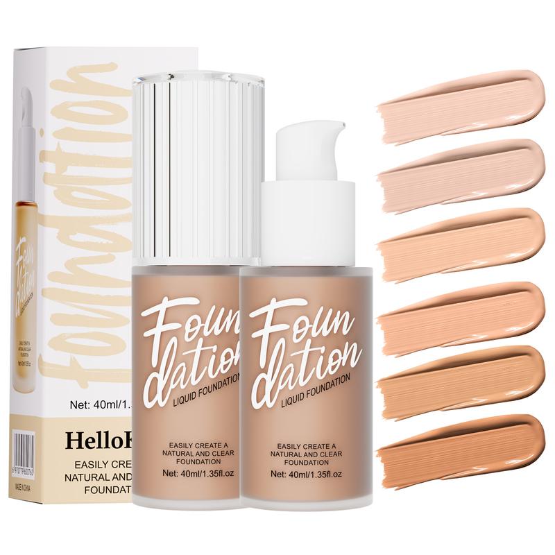 HelloKiss Liquid Foundation Full Coverage Matte Finish Concealer Makeup