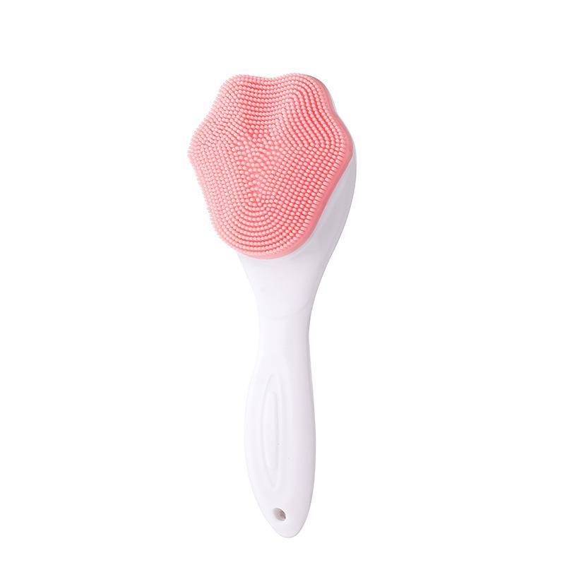 Facial Cleansing Brush, Manual Cat Paw Shaped Silicone Facial Cleanser With Long Handle