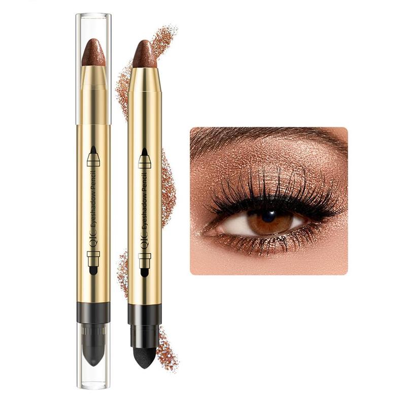 2 in 1 Double-ended Eyeshadow Stick, 1 Count Long Lasting Shimmering Eyeshadow Stick, High Pigmented Eye Shadow Stick, Glittering Brightening Highlighting Pen, Eye Makeup Tool