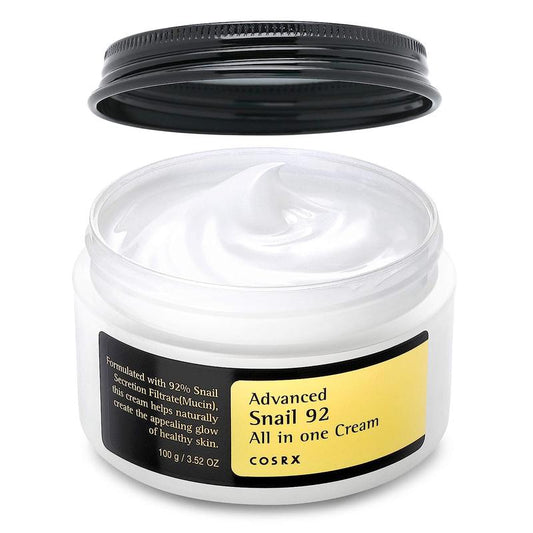 COSRX Snail Mucin 92% Moisturizer 3.52oz/ 100g, Daily Repair Face Gel Cream for Dry, Sensitive Skin, Not Tested on Animals, No Parabens, No Sulfates, No Phthalates, Korean Skincare Skin Repair Comfort