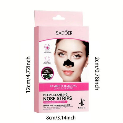 6pcs Blackhead Remover Strip, Blackhead Remover Patches, Deep Cleansing Nose Strip