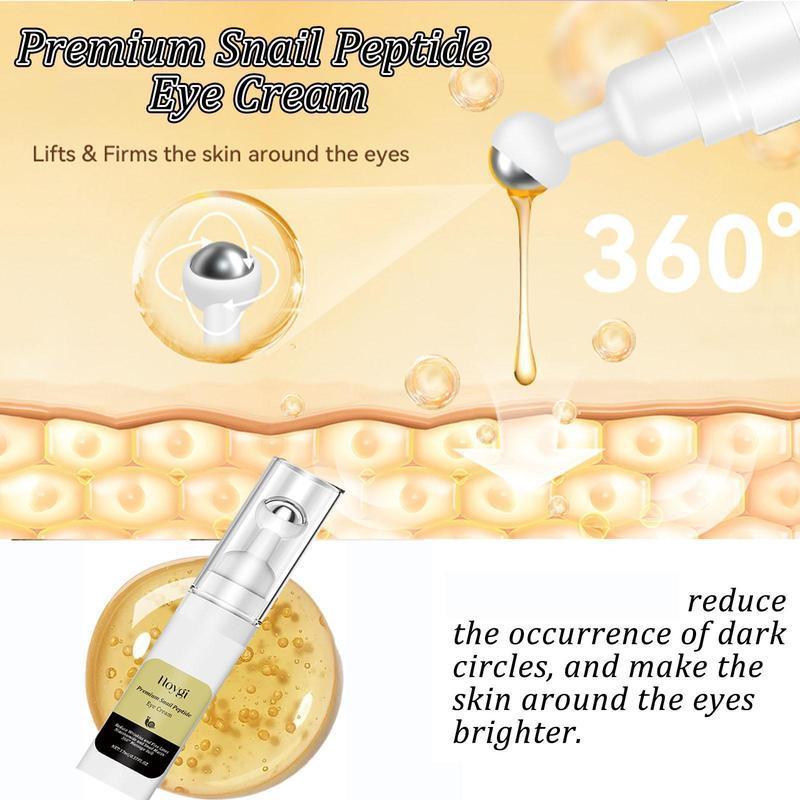 Snail Peptide Moisturizing Eye Cream, Tightening and Lifting Eye Cream, Hydrating Smoothing Eye Care Cream Suitable for Different Skin Types