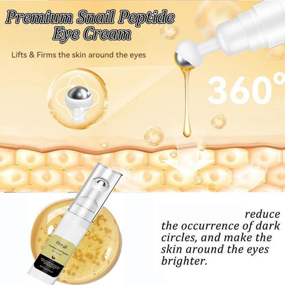 Snail Peptide Moisturizing Eye Cream, Tightening and Lifting Eye Cream, Hydrating Smoothing Eye Care Cream Suitable for Different Skin Types