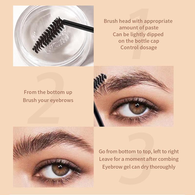 1/2/3pcs Transparent Eyebrow Gel, Brow Shaping Wax, Brow Styling Primer, Eye Brow Makeup Product