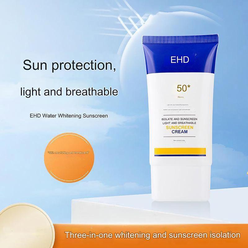 EHD Sunscreen, EHD Sunscreen 50, Sunscreen for Face, Non Comedogenic Face Sunscreen, Non Greasy Sunscreen, Best Sunscreen for Face Women, Water Resistant (3Pcs) (1pc) Facial Skincare Facial Skincare Comfort Skin Repair