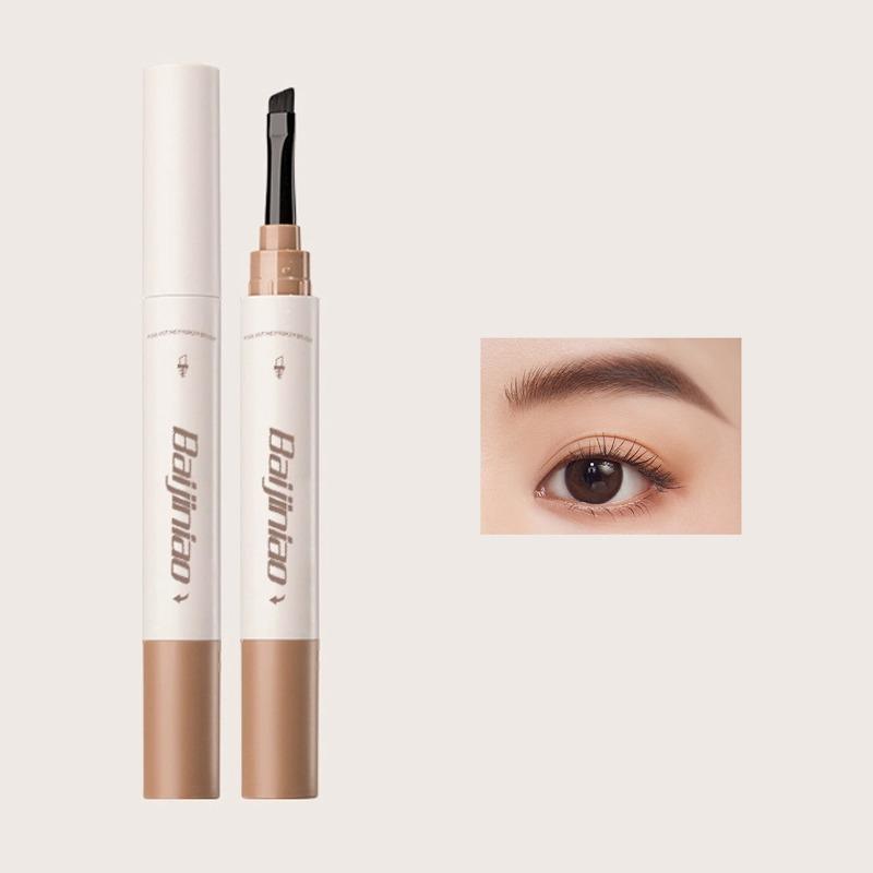 Double-ended Long-wearing Eyebrow Pencil, 1 Count Eyebrow Pen, Waterproof Long Lasting Eyebrow Pencil, Eyebrow Makeup Tool For Women