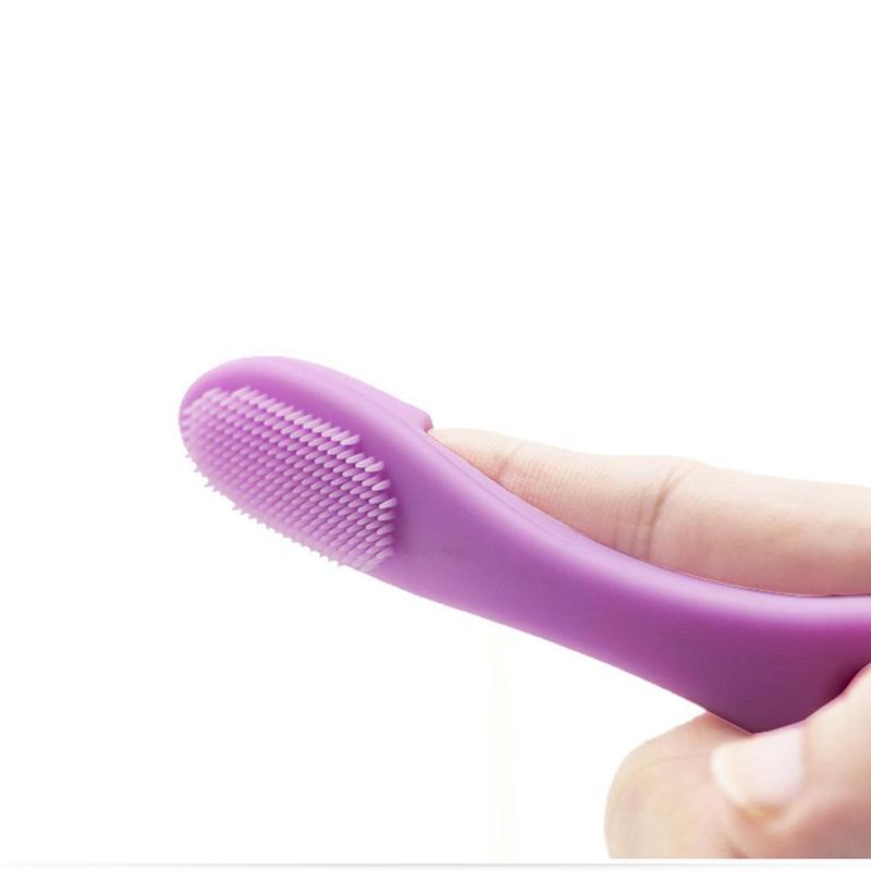 Random Color Silicone Finger Brush Facial Cleansing Brush, 1 Count Skin Cleaning Brush