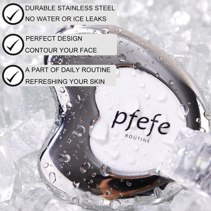 PFEFE Cryo Gua Sha Cold Frozen Ice Tools Summer Cooling Skincare Face Puffiness Dark Circles Jawline Lifting Sculpting Beauty Facialcare Treatment for Girls Women Gifts