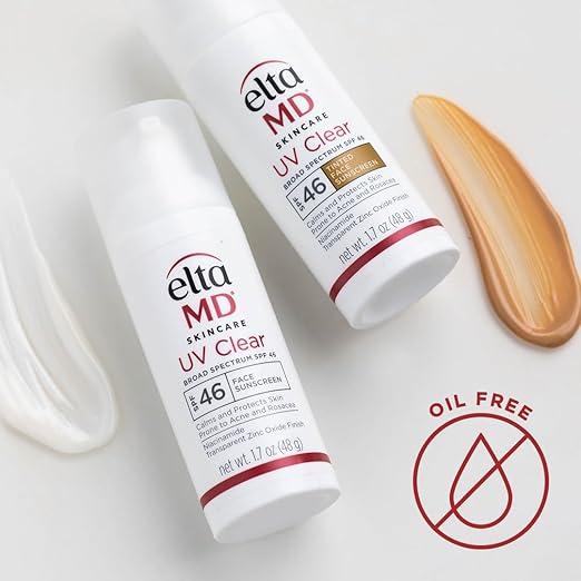 EltaMD UV Clear Face Sunscreen, Oil Free Sunscreen with Zinc Oxide, Dermatologist Recommended Sunscreen Facial Skincare Comfort Skin Repair