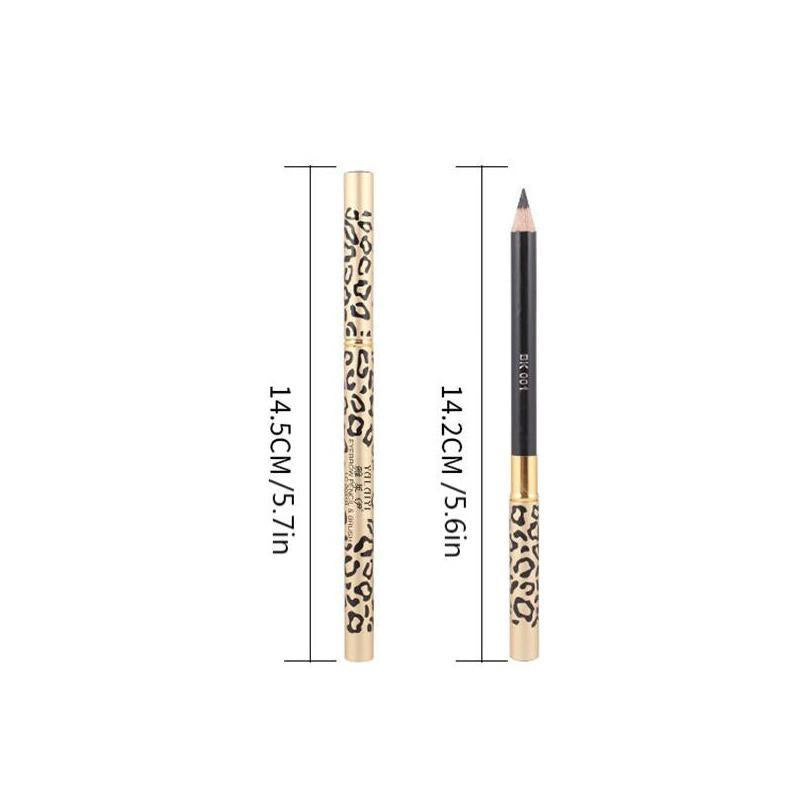 Leopard Eyebrow Pencil With Eyebrow Brush, 1 Count Brow Shading & Filling Pencil, Brow Makeup Tool