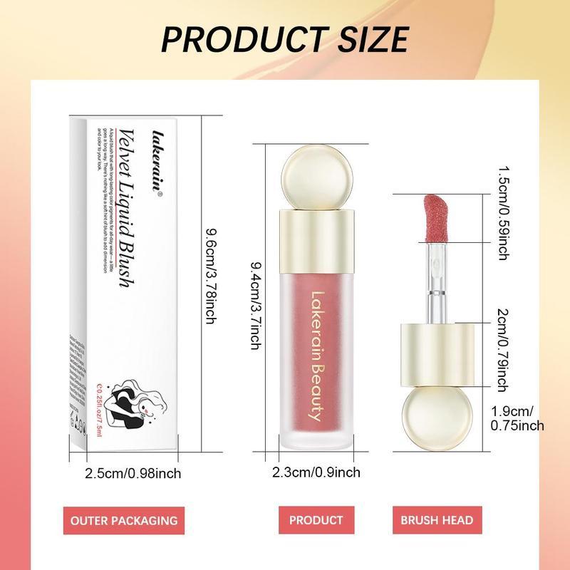 Long-lasting Smooth Cream Liquid Cheek Blusher, Smudge-proof Natural Look Blush Stick for Daily Makeup, Lightweight Soft Color Shadow for All Skins, Facial Cosmetic Tools, Daily Cosmetic